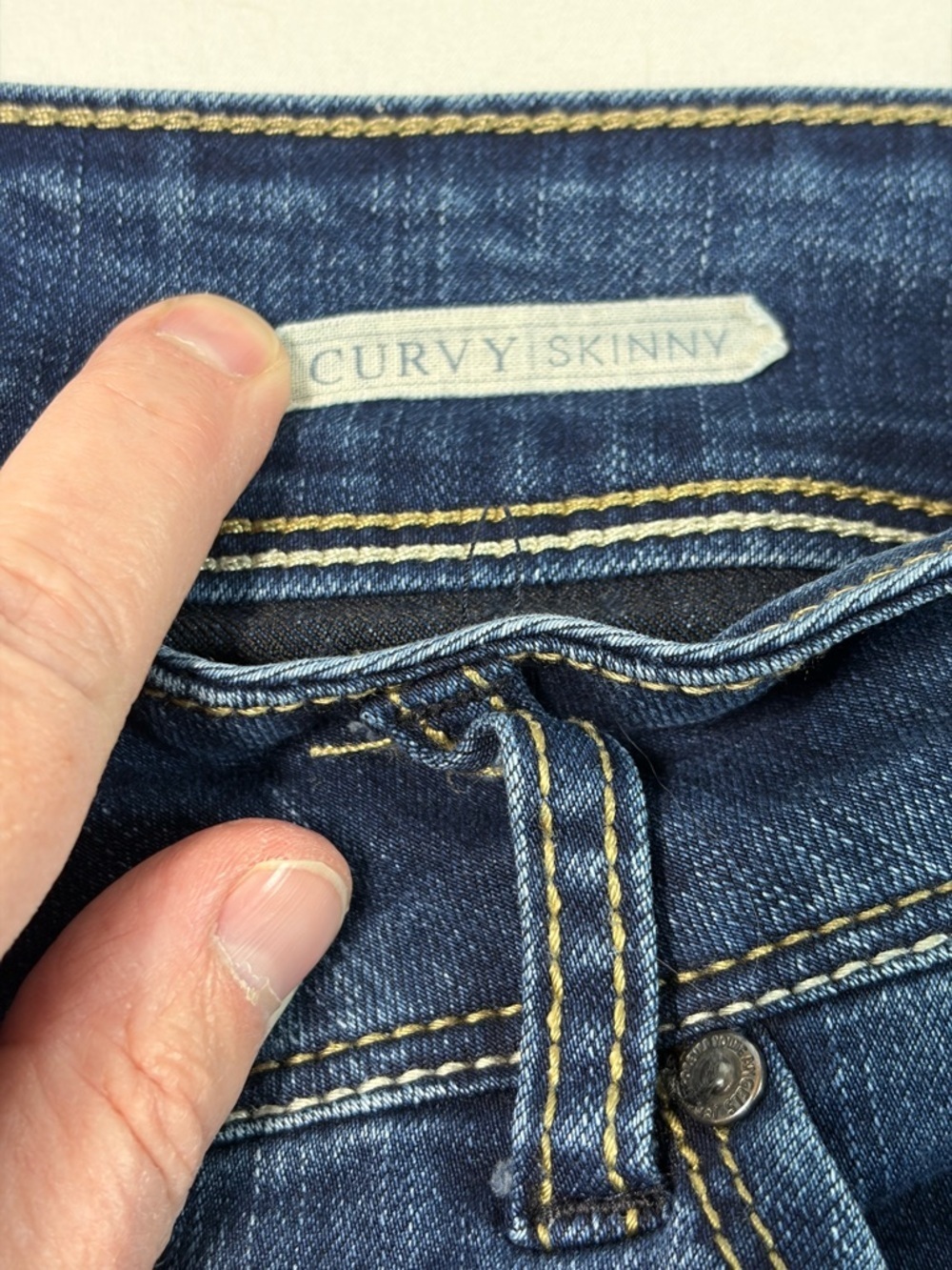 Angels Forever Young Curvy Skinny Jeans Womens 16 Blue Stretch Denim - Picture 5 of 8